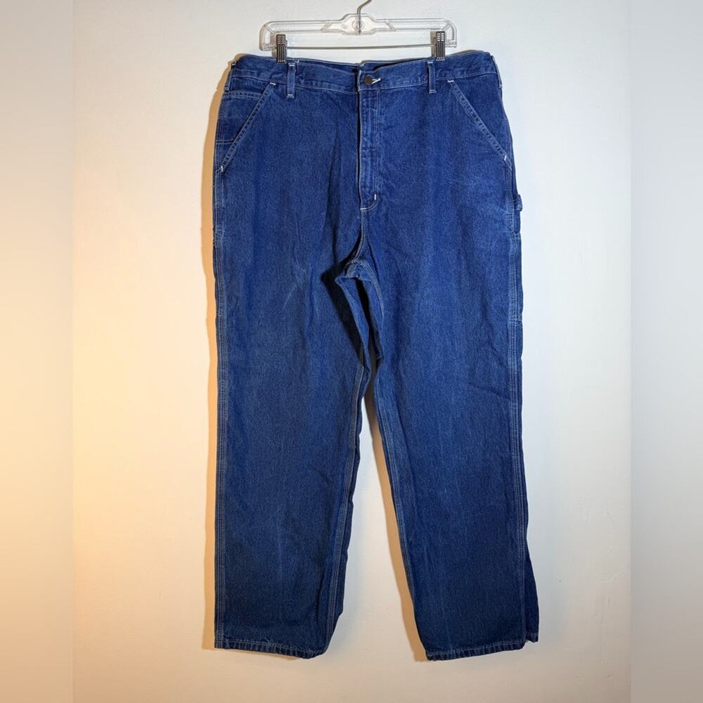 Carhartt Men's Blue Denim  Cargo Jeans